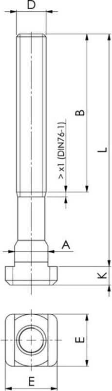 Nutenstein rhombus DIN510M10x12mm AMF