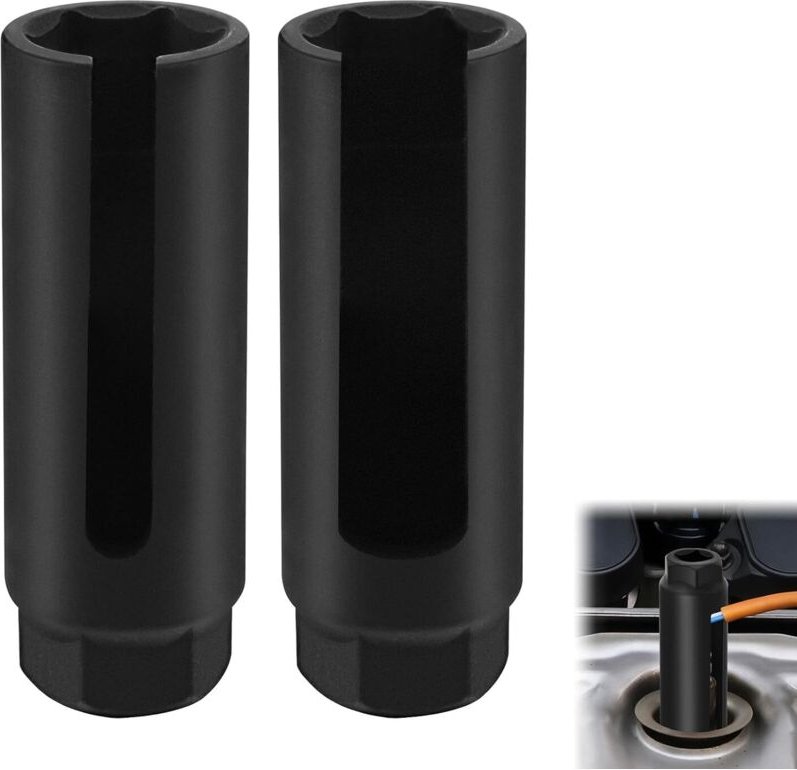 2-teiliger 22-mm-Lambdasonden-Steckschlüssel, universeller Sauerstoffsensor-Steckschlüssel, 1/2"-Werkzeug zum Ausbau von...