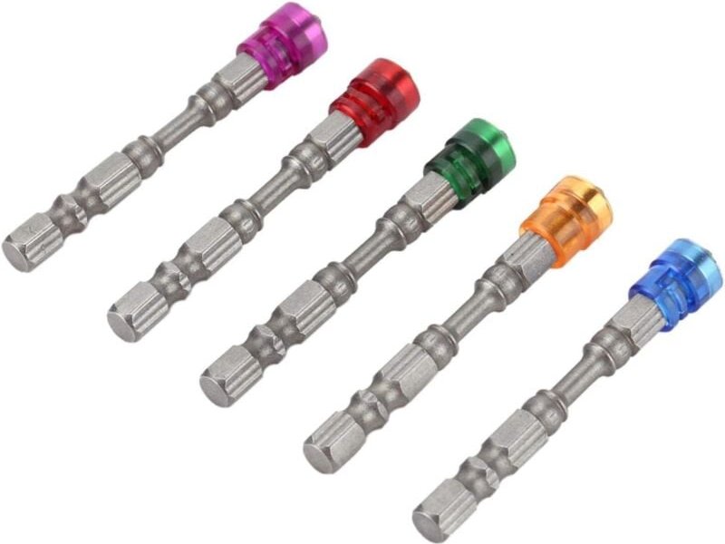 Ersandy - Schraubendreher-Bits, 5 Stück, 65 mm, S2-Stahl, magnetischer Kreuzschlitzkopf, PH2-Schraubendreher-Adapter – m...