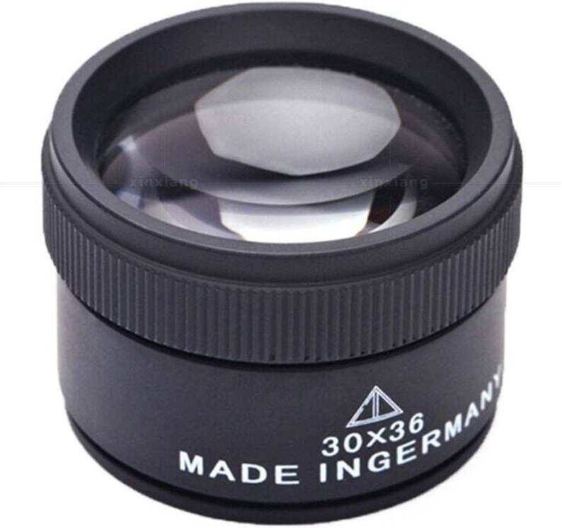 Thumbnail - 30-fache Schmucklupe, tragbare optische Vergrößerung aus Metall, Taschenlupe für Münzen, Briefmarken, Schmuck, Uhren