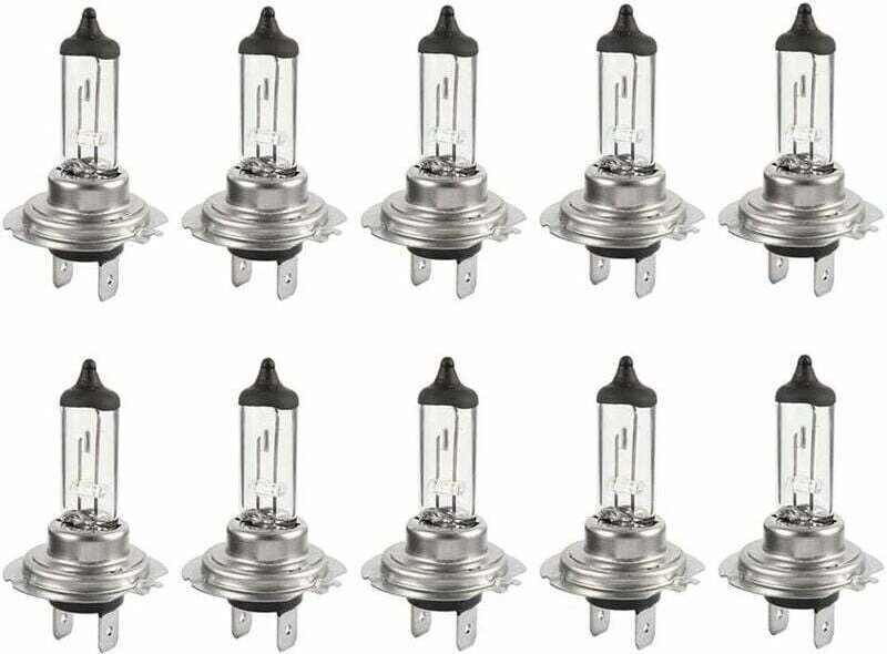 Halogenlampen – 10er-Pack 12 V H7 55 W LED-Halogenlampen, langlebige warmweiße Lampen für Fern-/Abblendlicht im Auto