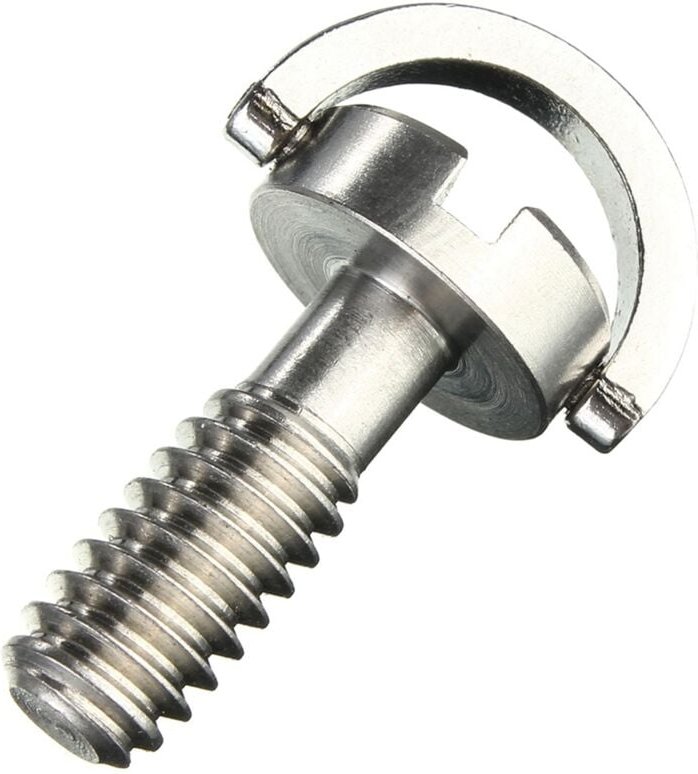 Tlily - Lange 1/4 Zolld-Ring Schraube Edelstahl Fuer Kamera Stativ Schnellwechselplatte Silber