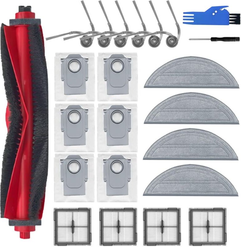 21-teiliges Zubehörset für Roborock Q10 S5+ Staubsaugerroboter, inkl. 1 Hauptbürste, 4 HEPA-Filter, 4 Reinigungstücher, ...