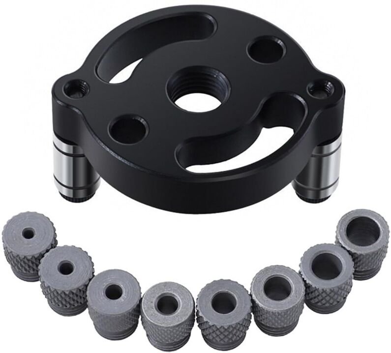 Stanzpositionierer, Stanzbuchse mit 8 Stück 3/4/5/6/7/8/9/10 mm Stanzbuchsen, Bohrlehre für vertikale Stanzmaschinen mit...