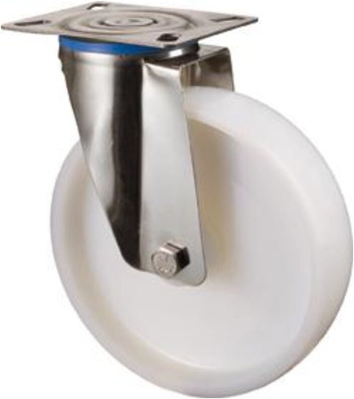 Bs Rollen - Lenkrolle Rad-Ø 100 mm Tragfähigkeit 130 kg Kunststoff Platte L95xB80 mm