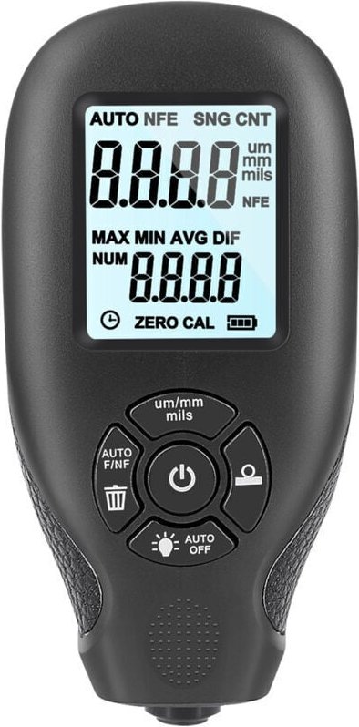 Lackdickenmessgerät, 02000µm Schichtdickenmessgerät für Autolacke, Digitaler Beschichtungstester mit LCD-Anzeige mumu
