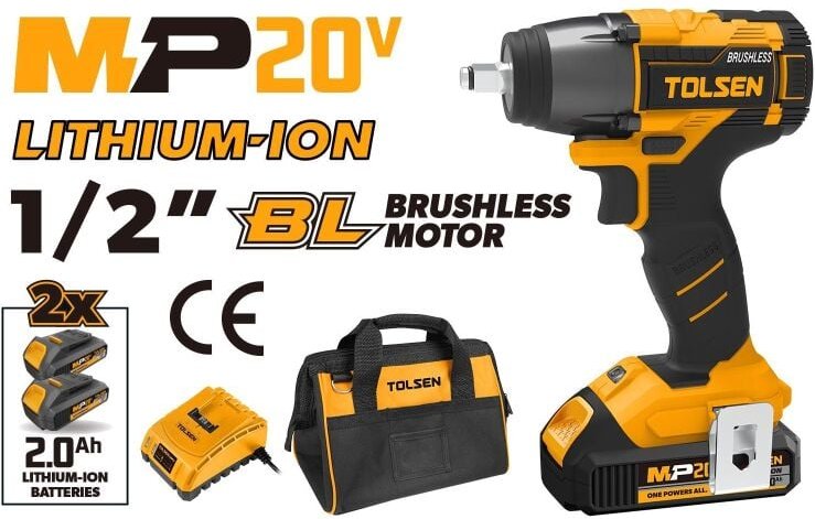 20v Burstenloser Schlagschrauber Mp20v Serie Vierkantantrieb 1/2" Tolsen