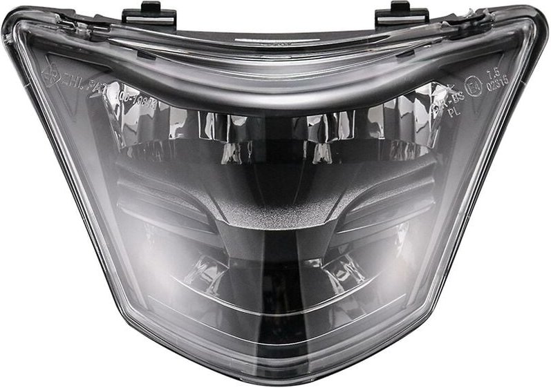 Woosien - Motorrad Scheinwerfer Verkleidung 12v 35w Led Tagfahrlicht Scheinwerfer Transparente Abdeckung Dirt Bikes Für