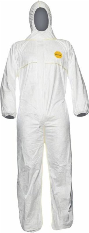 Schutzoverall Typ 5/6 Tyvek 200 EasySafe, weiß, Unisex-Größe: l - Dupont