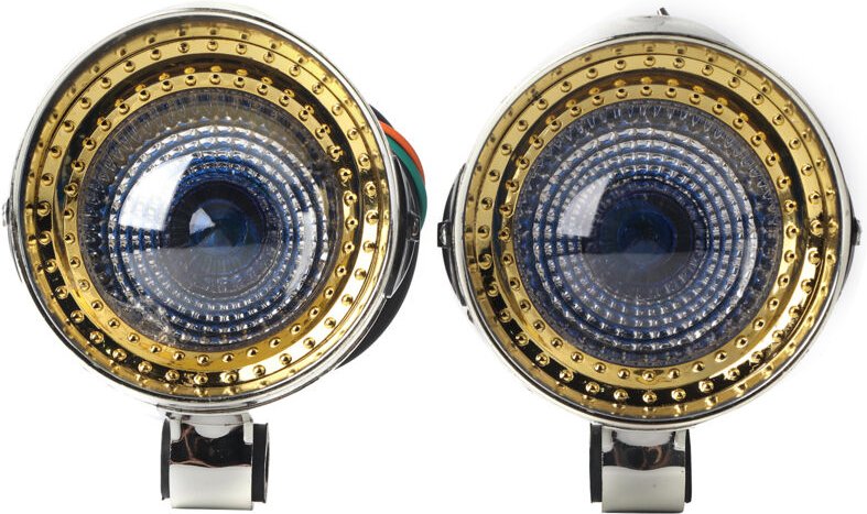 Yctze 12V Motorrad Chrom-Spot-Scheinwerfer Autolampenzubehör Motorrad-Scheinwerfer Autolampenzubehör Chrom-Spot-Licht.