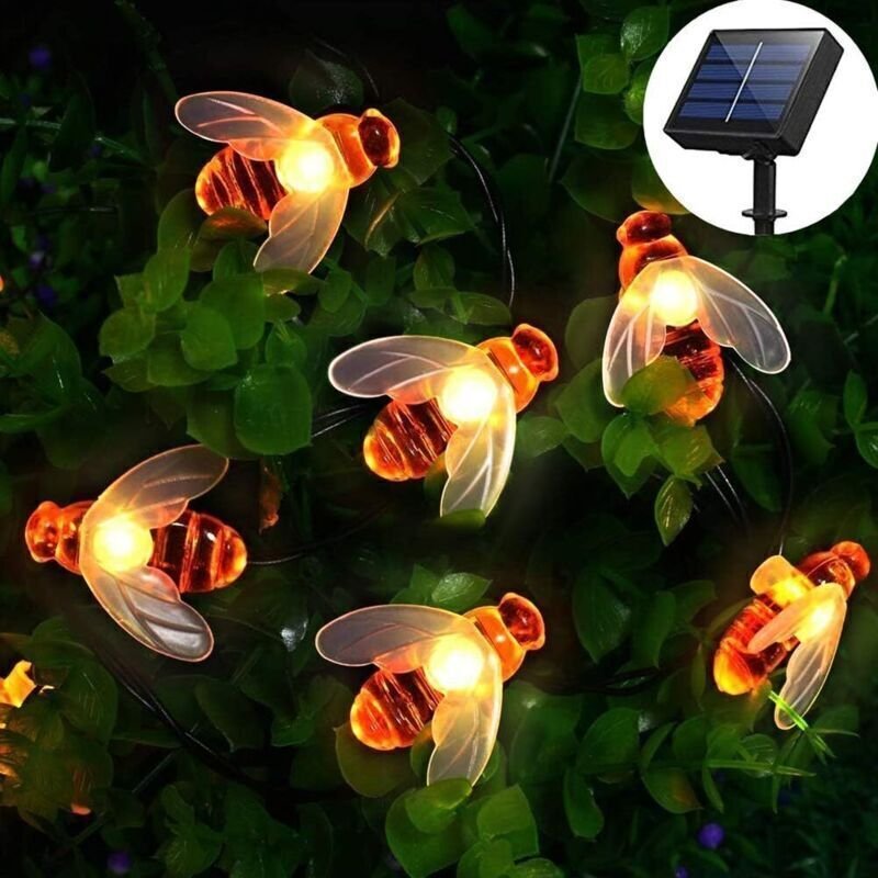 50 LED Solar-Gartenlichterkette - 7 m - 8 Modi - Wasserdicht - Für den Innen- und Außenbereich - Für Zäune, Rasenflächen...