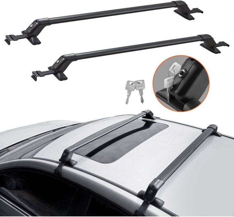 Thumbnail - VEVOR Universal-Dachträger-Querstange 2 Stk. 60–80cm Dachreling Träger, Universal-Dachträger-Querstange für Fahrzeuge mi...