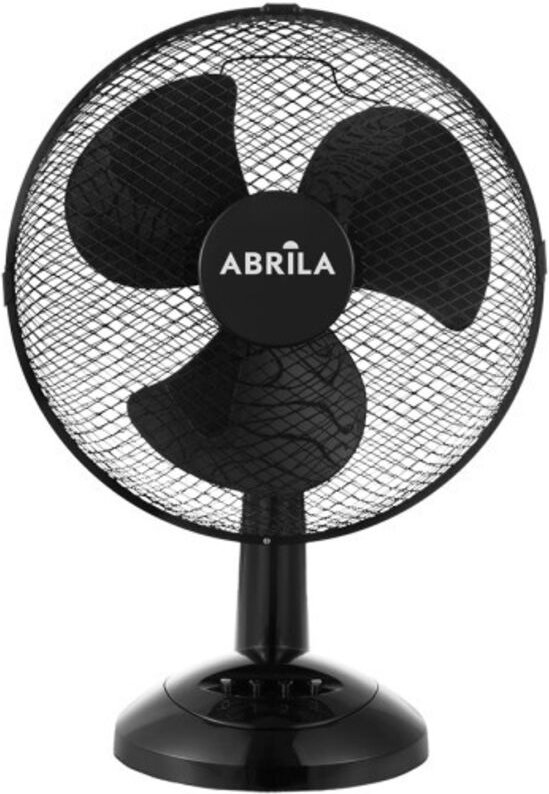 Fabrilamp - Pizarro mittelgroßer Tischventilator schwarz 3 Geschwindigkeiten 35w einstellbar fest und drehbar 48x34x20cm