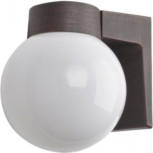 Wandleuchte procyon 1xe27 braun aluminium 18x15x18 cm ip44