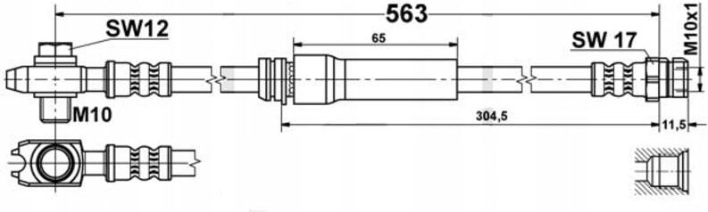 Flexible Gummibremsschläuche: Volkswagen CADDY 3