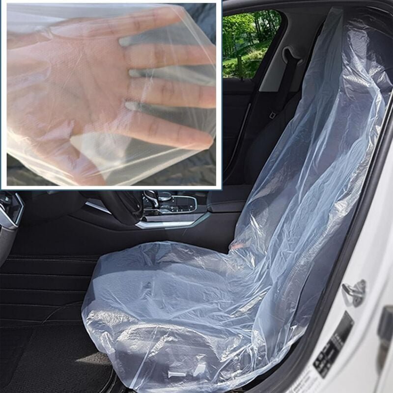 100 Stück Einweg-Autositzbezüge aus Kunststoff, schmutzabweisend, staubdicht, Flugzeugsitzbezüge für Wohnzimmer, Restaur...