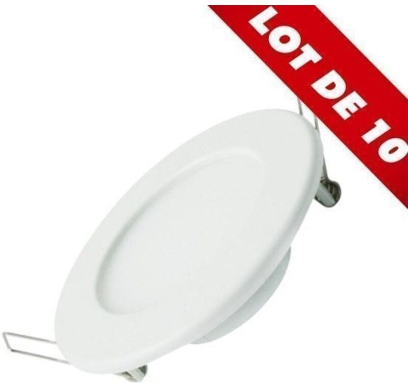 Satz von 10 12W LED Flat Panel Einbaudownlights Farbtemperatur: Warmweiß 3000K