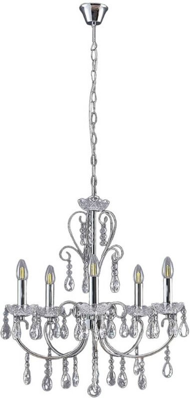 Lucande - Kristall Kronleuchter 'Solveig' aus Metall für Wohnzimmer & Esszimmer von