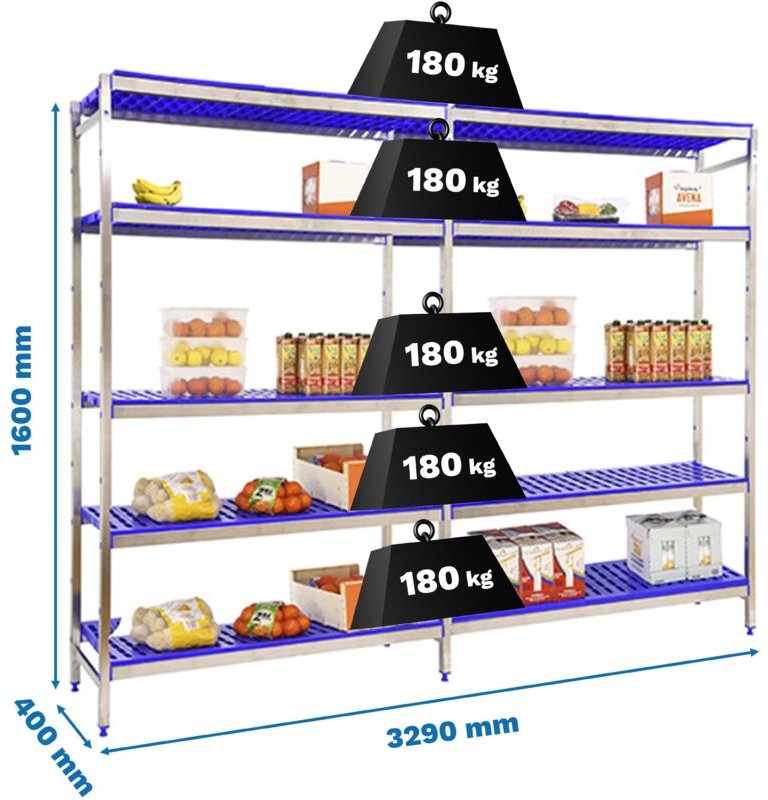 Simonrack SIMONINOX INITIAL blaues Metallregal 5 Regale