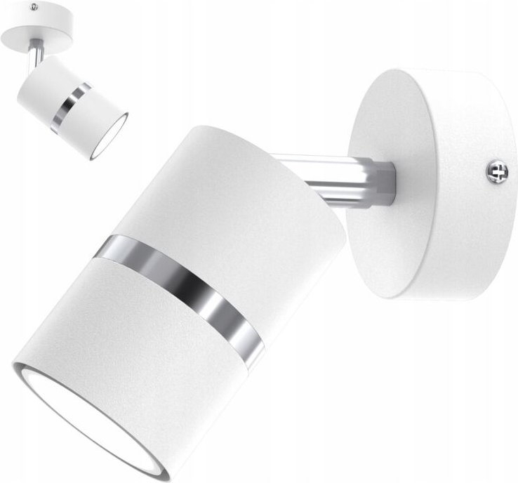 Wandleuchte Deckenleuchte Weiß Chrom Bewegliche LED GU10 Polnische Lampe