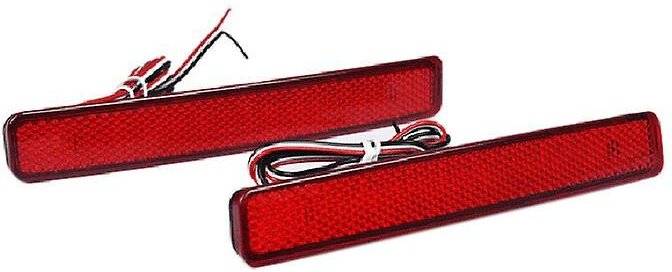 Woosien - 2 Stück Auto Heckstoßstange Reflektor Bremslicht led Rücklicht für T5 Transporter//Multivan 2003–2011