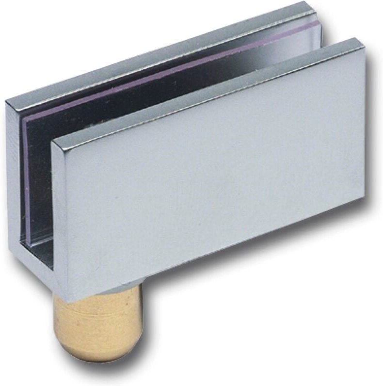 Glastürscharnier fz 4-6, Glas 4-6 mm 40x20 mm, Messing verchromt poliert