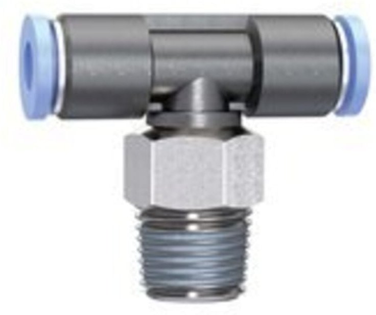 Riegler - T-Steckverschraubung »Blaue Serie« mini, drehbar, r 1/8