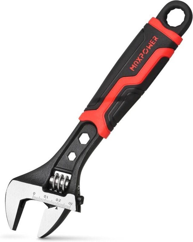 MAXPOWER 200mm Rollgabelschlüssel Adjustable Wrench 25mm Maximale Öffnung Werkstattreparatur oder Hausreparatur Verstell...