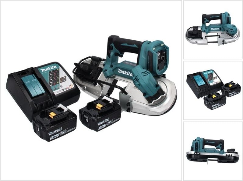 Makita - dpb 183 rf Akku Bandsäge 18 v 66 mm Brushless + 2x Akku 3,0 Ah + Ladegerät