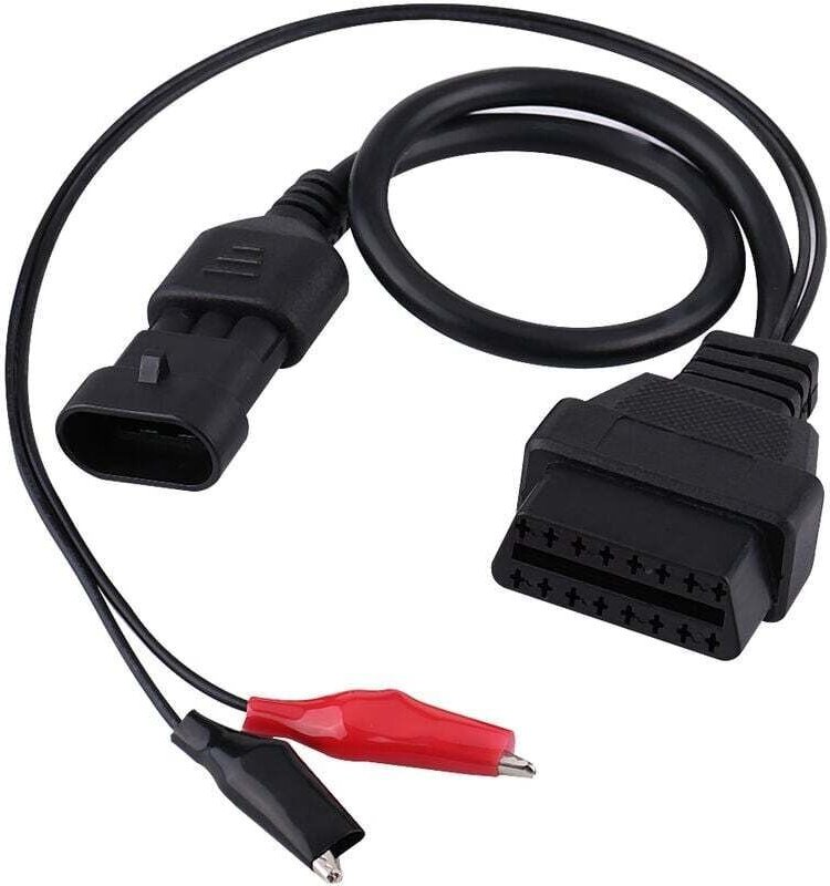 OBD-auf-3-Pin-Adapter, OBD2 3-Pin Fiat, OBD-Steckeradapter, Diagnosekabel, OBD2 3-Pin-auf-16-Pin-Adapteranschluss, Diagn...