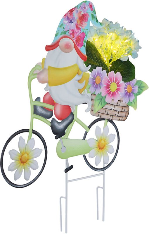 Thumbnail - Globo Lighting - Solarleuchte Zwerg Gartendeko Solar Steckleuchte Außenleuchte Blumen, Metall bunt, 20x led warmweiß, Lx...