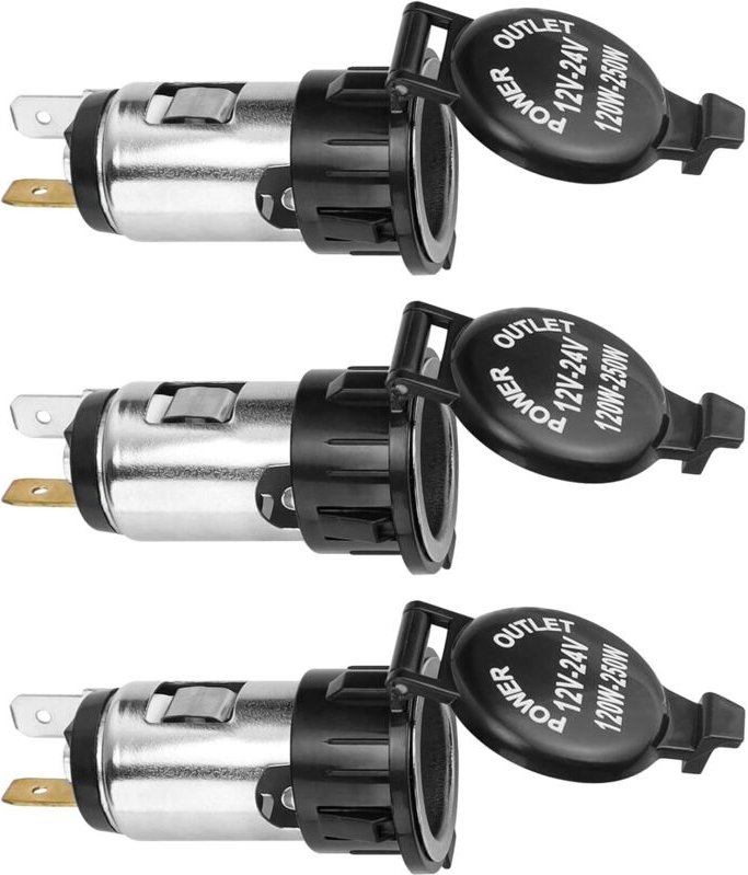 Stück Zigarettenanzünder-Buchse, Zigarettenanzünder-Buchse, 12 V/24 V Zigarettenanzünder-Steckdosenleiste, für Motorräde...