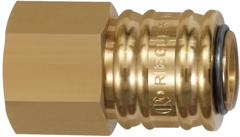 Schnellverschlusskupplung nw 7,2, Messing blank, g 1/4 ig - Riegler