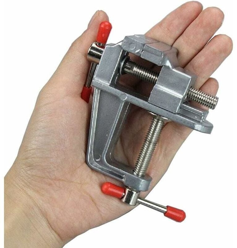 Thumbnail - Kleiner Tischklemmschraubstock aus Aluminiumlegierung, Hobby-Schmuckarbeiten, 30 mm – DIY-Tischschraubstock, Miniatur-Sc...