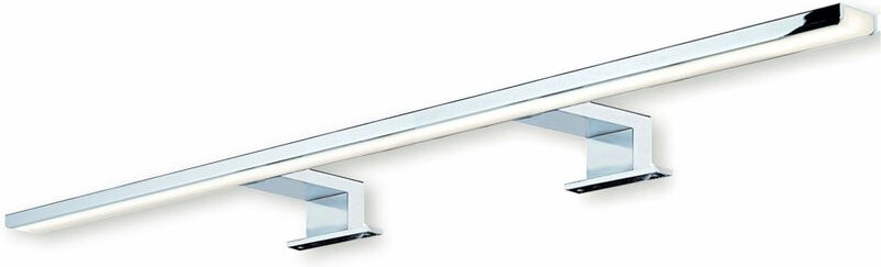 Led Spiegelleuchte Anbauleuchte aalto Aluminium Stahl chrom poliert Länge 800 mm Badleuchte neutralweiß 4000 k IP44 gepr...