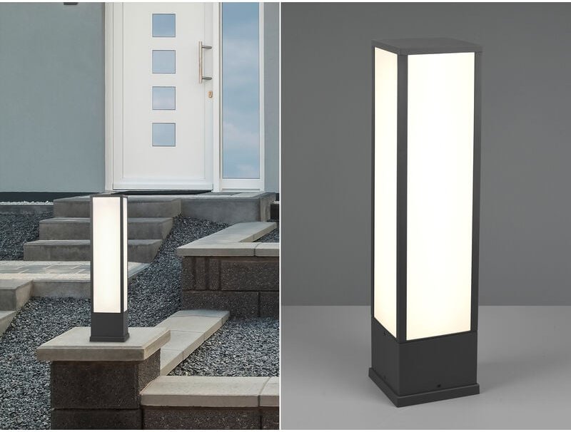 Trio Lighting - led Sockelleuchte fuerte eckig in Anthrazit, Höhe 60cm, IP54