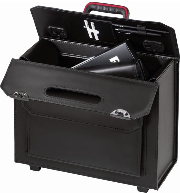 Pilotenkoffer paradoc, Leder, rollbar, 26 l - Parat