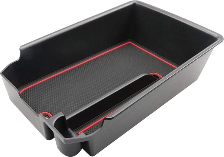 Tlily - FüR X3 G01 X4 G02 2018-2021 Auto Mittel Konsole Armlehne Box Aufbewahrung Paletten BehäLter mit Gummi Matte