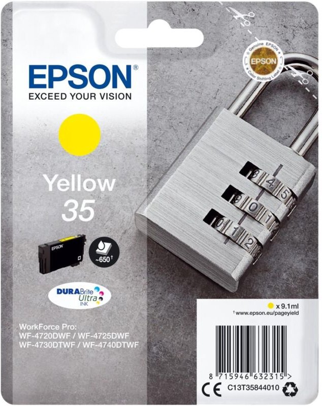 Epson Padlock C13T35844020 Druckerpatrone 1 Stück(e) Original Standardertrag Gelb