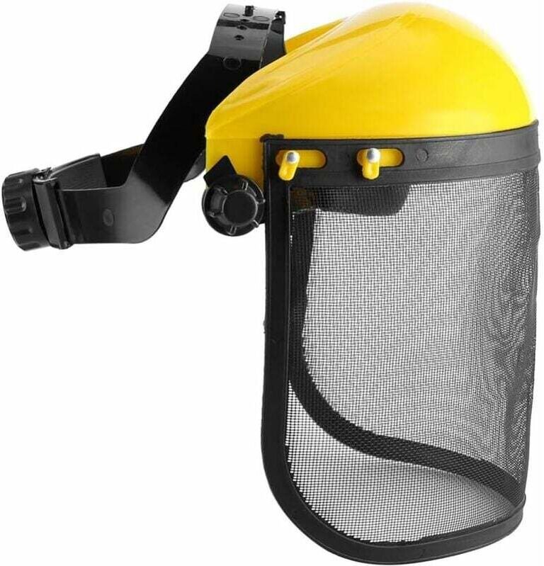 Casque de Sécurité avec Visière Intégrale Maille pour Débroussaillage Abattage Forestier et Agricole