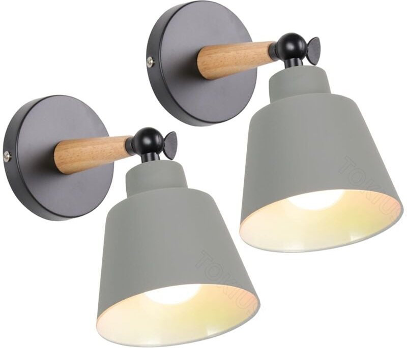 2 Packungen Vintage-Industrie-Wandleuchten, Deckenlampen, E27, verstellbar, Metall, Retro-Wandlampe für den Innenbereich...