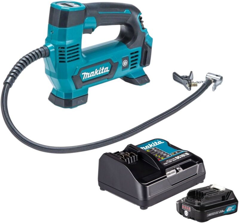 Makita MP 100 DSA1 Akku Kompressor 12 V max. 8,3 bar + 1x Akku 2,0 Ah + Ladegerät