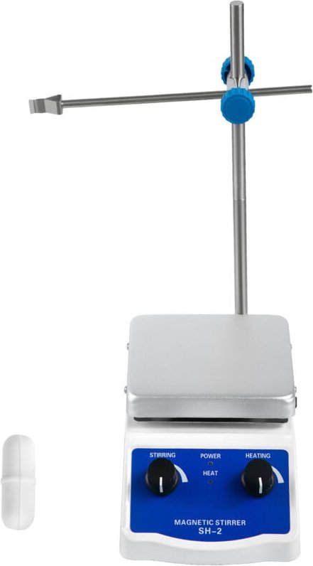 SH-2 Magnetrührer, 2000 ml, Labor-Heizplattenmischer mit Heizplatte und Digitalanzeige - Mophorn