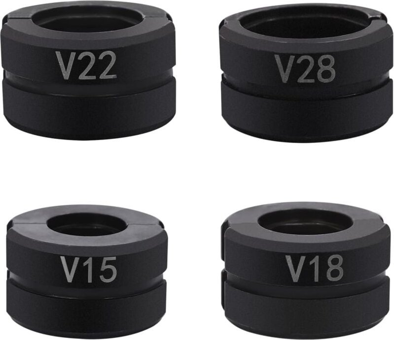 Pressbacke V15V28 V-Kontur für 15mm,18mm,22mm,m,28mm, Pressbackeneinsatz passend für das verpressen von kupferrohren Ver...