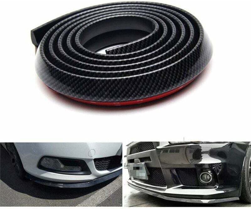 Selbstklebende Frontspoilerlippe, 2,5 m universeller Frontspoilerschutz aus Kohlefaser für Pkw, Fei Yu