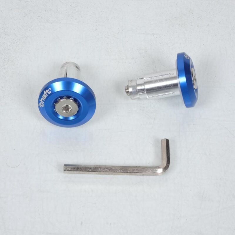 Paar Universal-Lenkerstummel Ø13.8/17mm blau chaft für Motorrad