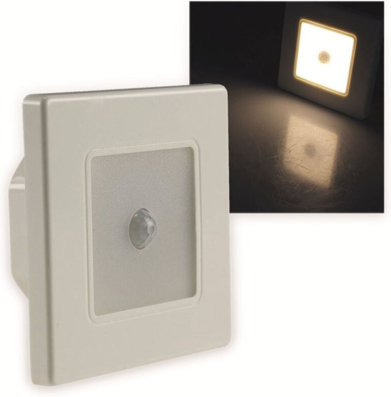 Chilitec - LED-Einbauleuchte ebl 86 pir, 2,5 w, 3000 k, Rahmen cremeweiß