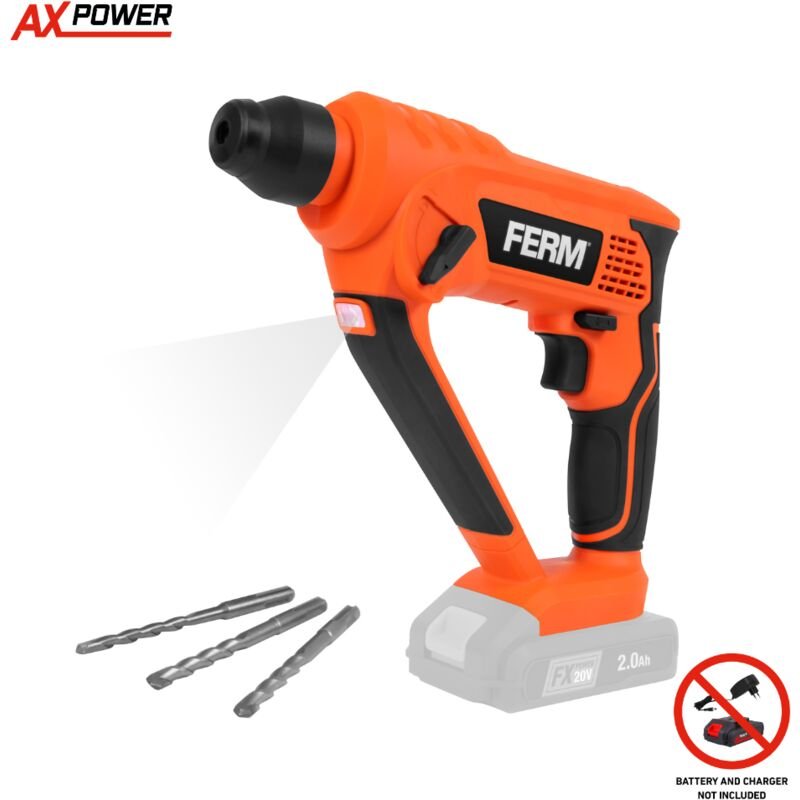 FERM – AX-POWER – Akku-Bohrhammer – 20 V – ohne Akku & Ladegerät