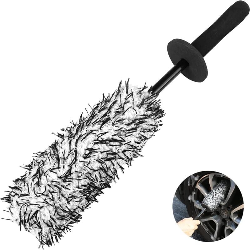 Lntyq 40 cm Auto-Reinigungsbürste, Auto-Felgenbürste, Auto-Waschset, komplette Auto-Detaillierungsbürste aus Mikrofaser ...