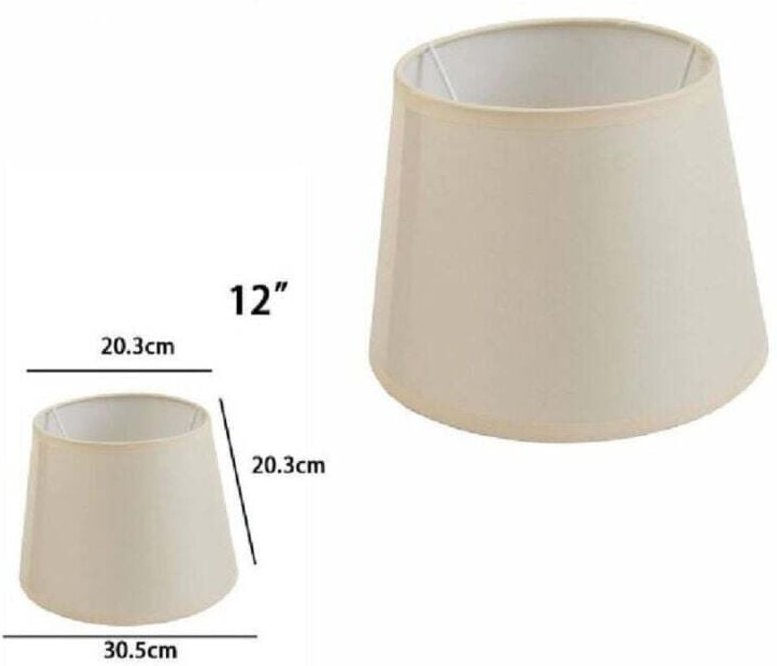Thumbnail - Konischer Zylinder-Lampenschirm, Ersatzhut für Lampe und Wandleuchte aus Vliesstoff, Beige, 30,5 cm - Ymyny